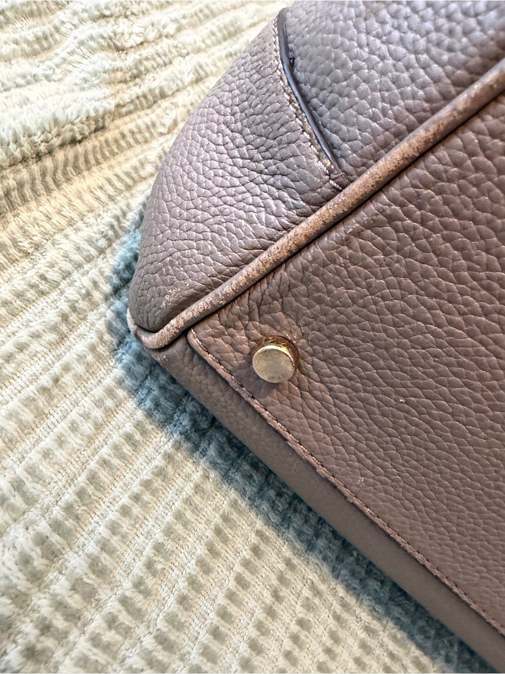 kate spade Pebbled Leather Shoulder Bag in Taupe - Picture 9 of 10